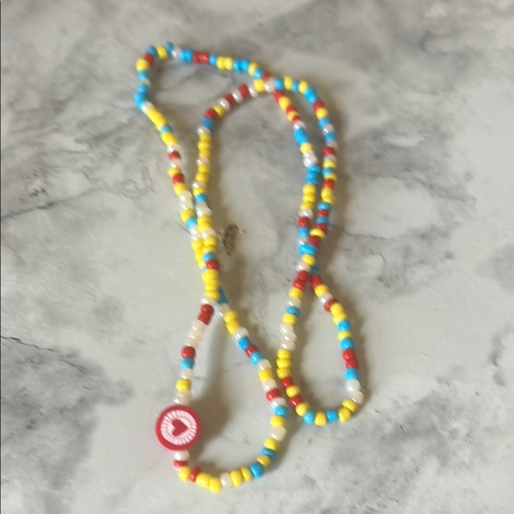 Snow White Inspired Colorful Beaded Necklace